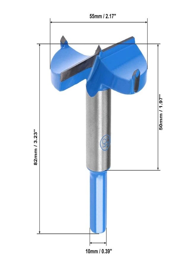 UPTODATETOOLS مثقاب فورستنر من UpToDateTools مقاس 55 مم، منشار ثقب الخشب من كربيد التنجستن، قاطع مثقاب ثقب المفصلات الخشبية، مثقاب ثقب دائري للخشب بقطر - Image 2